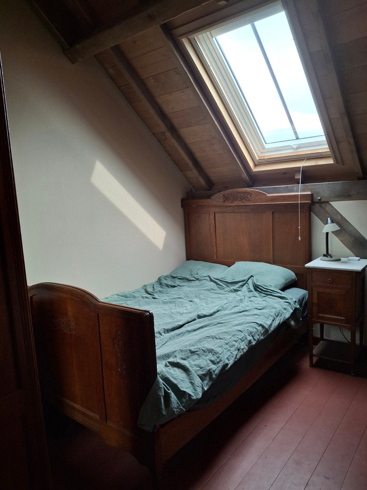 Antiek Twijfelaar Bed 140x200 - Massief Hout, Ophalen