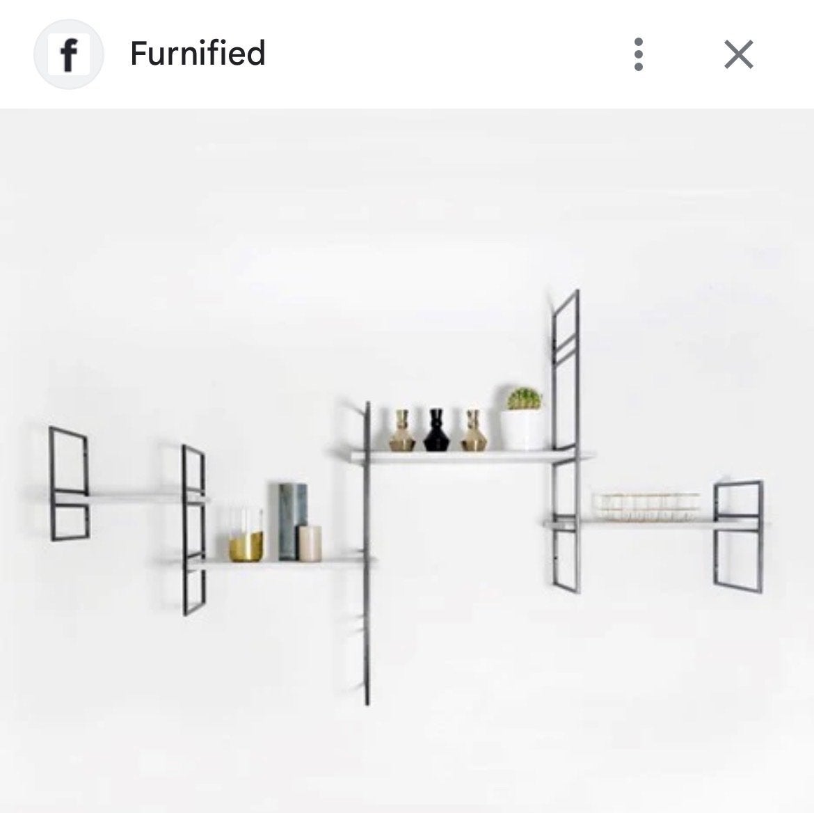 Magnus modulair wandrek van Furnified - Wit marmer, Ophalen, Met plank(en), Gebruikt, 100 tot 150 cm