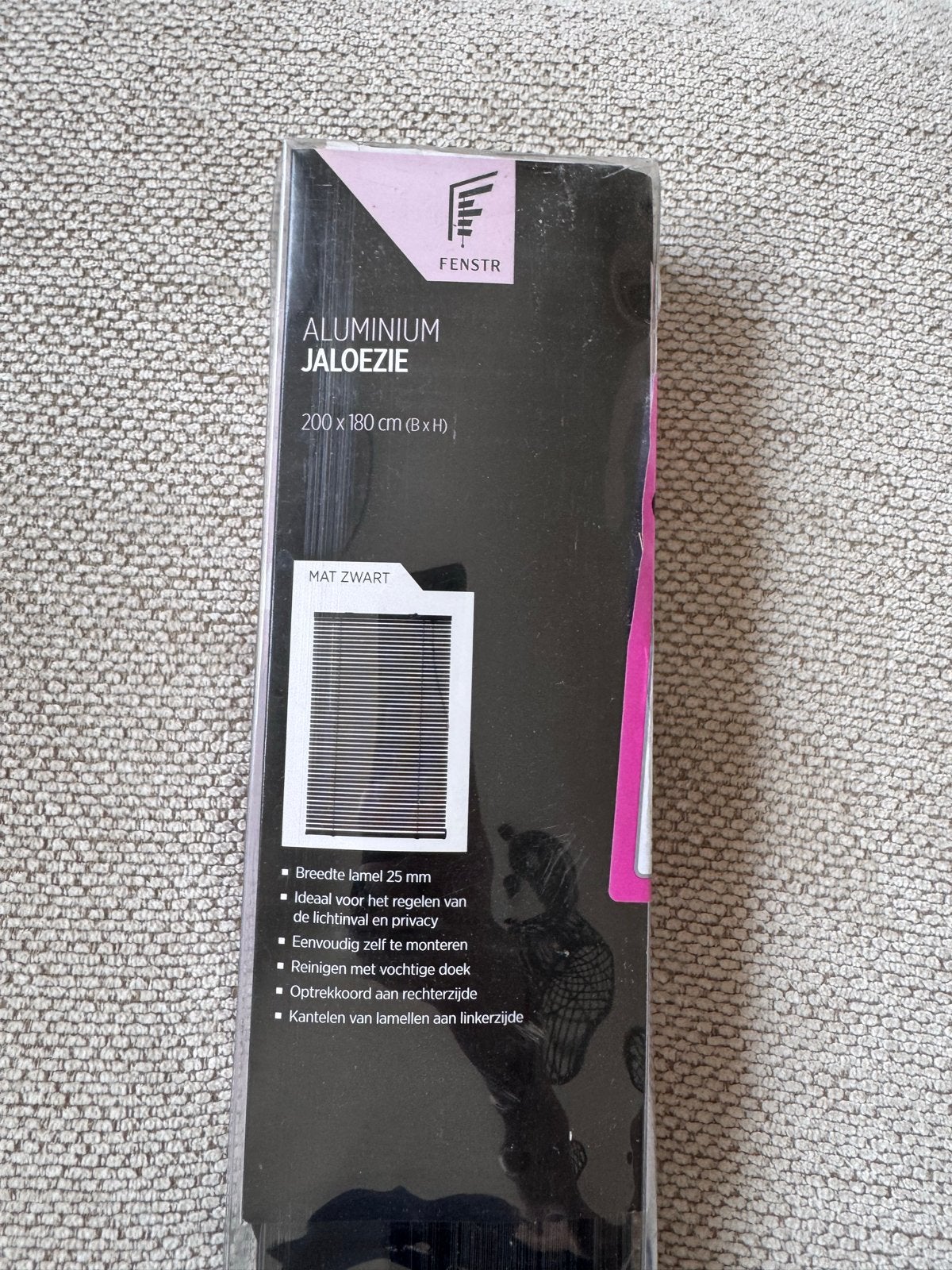 KARWEI aluminium jaloezie 200x180 cm mat zwart, Zwart, Metaal, Karwei, Nieuw