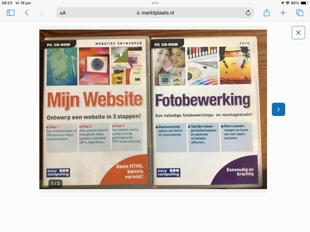 2 pc cd-roms met mijn website en fotobewerking, Ophalen of Verzenden, Gebruikt