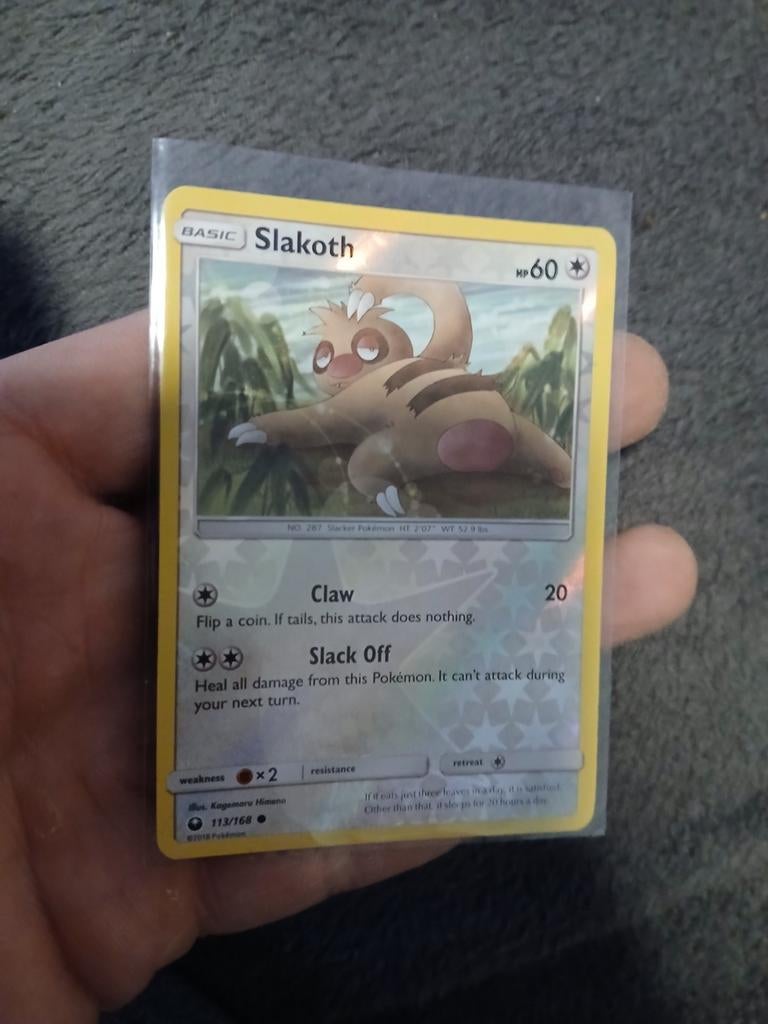 Slakoth 113/168 Pokémonkaart - Sun & Moon Celestial Storm, Ophalen of Verzenden, Zo goed als nieuw, Losse kaart