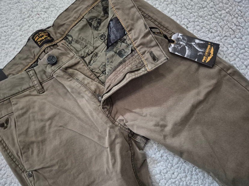 Pme legend Chino broek jeans legergroen 32/34 nieuw, Overige kleuren, Verzenden, ., Nieuw