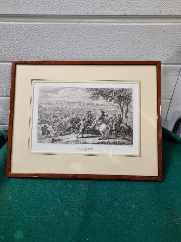 schilderij prent passace du rhin 1672, Ophalen of Verzenden, 'T Olde Gre-j, Info@toldegrej.nl, Endepoelstraat 20f Didam