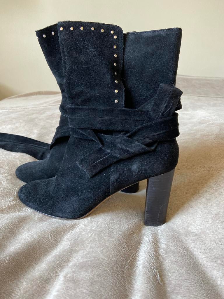 Bash enkel laarsjes - Zwart suède - Maat 40, Kleding | Dames, Schoenen, Ophalen of Verzenden, Zo goed als nieuw, Zwart, Lage of Enkellaarzen