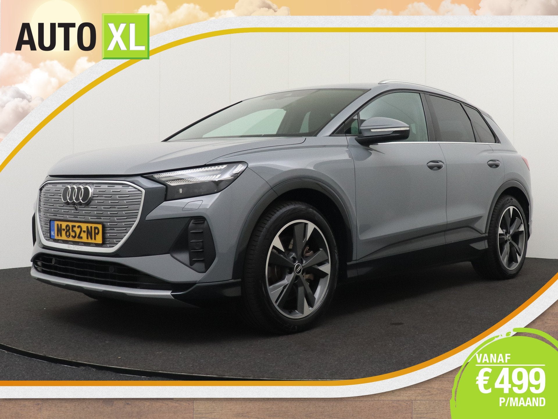 Audi Q4 e-tron 40 Competition 77 kWh (SOH 95%) Leder RS-inte, Auto's, Automaat, Achterwielaandrijving, Gebruikt, Zwart
