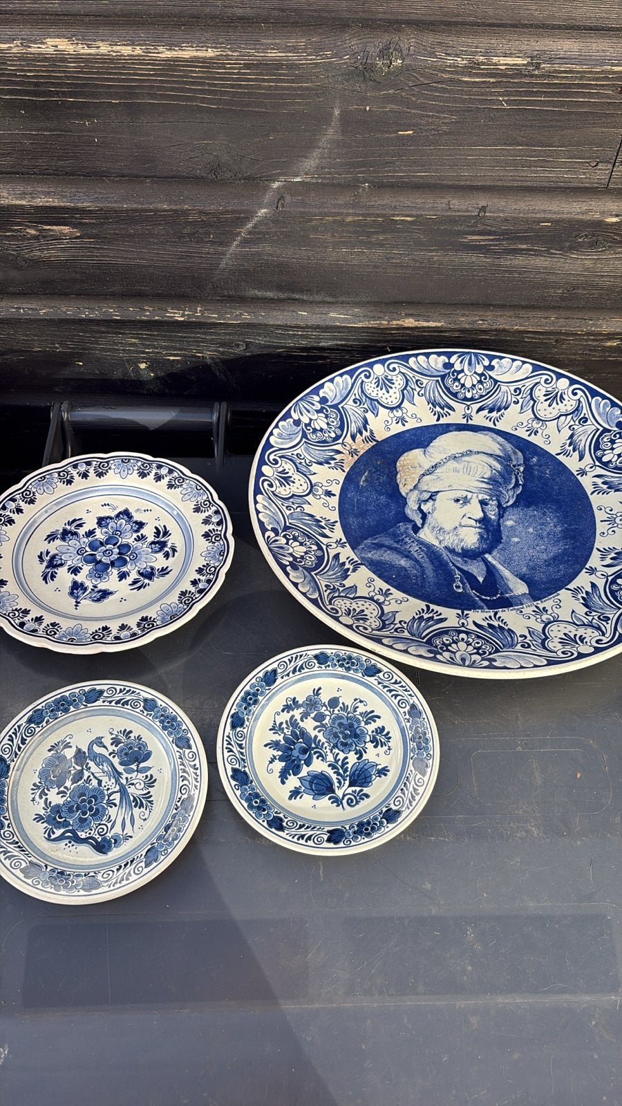 Set van 4 Delfts Blauwe Borden - Royal Goedewaagen, Ophalen