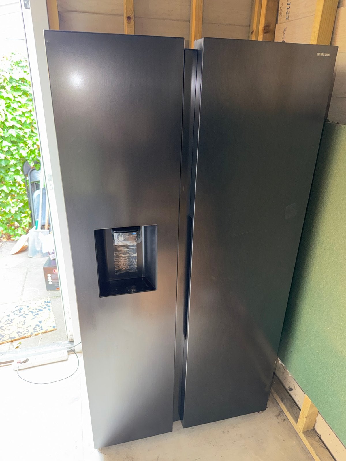 Samsung Amerikaanse koelkast RS68A884CB1- Transportschade, Ophalen, 200 liter of meer, 60 cm of meer, Met aparte vriezer