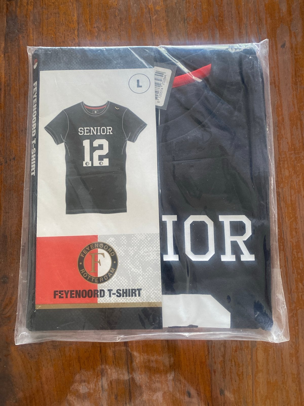NIEUW UNIEK Feyenoord T-shirt uit 1993 - Maat L, Ophalen of Verzenden, Nieuw, Maat 52/54 (L), Zwart