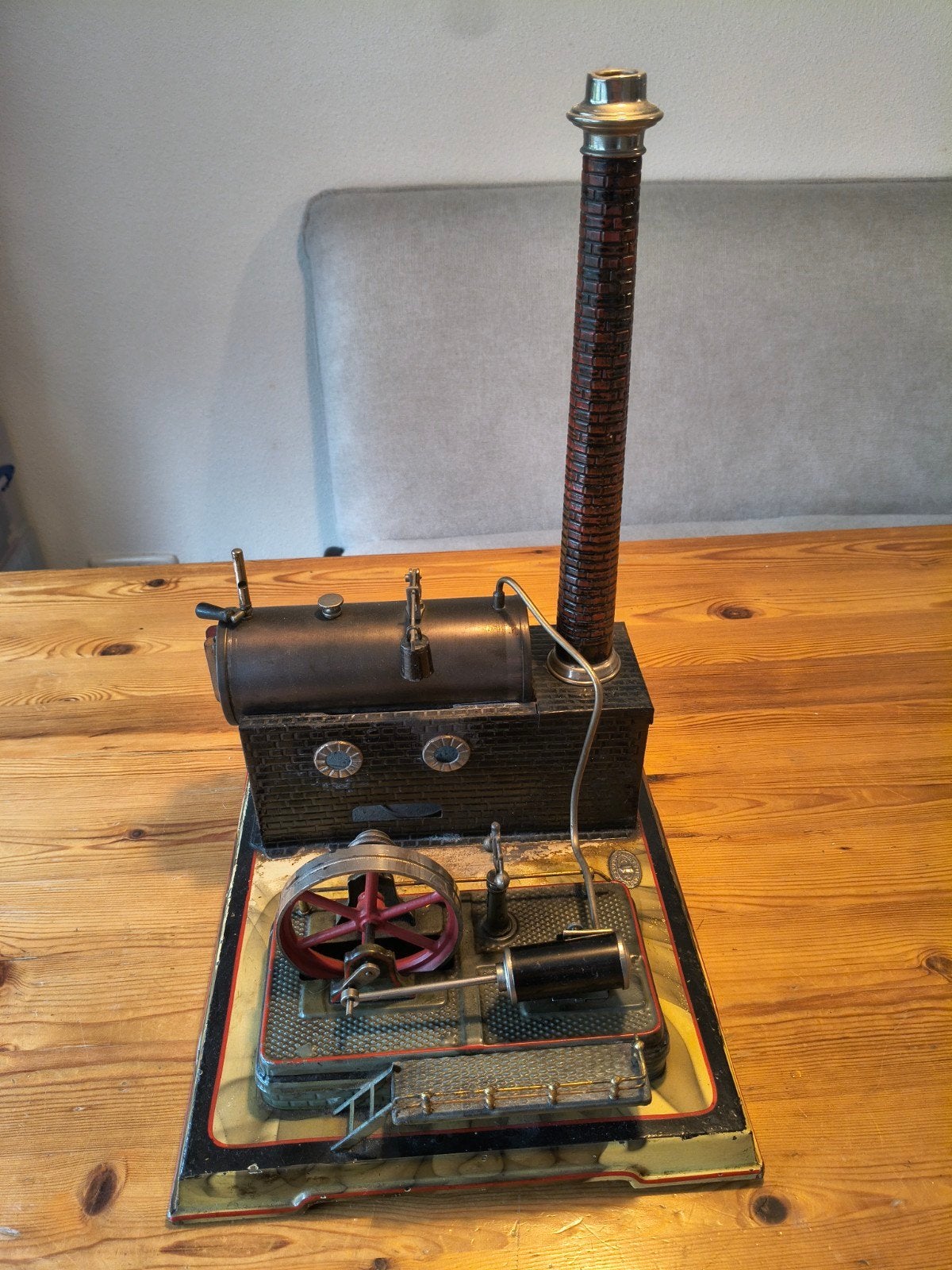 Antieke Stoommachine Josef Falk, Antiek en Kunst, Ophalen of Verzenden