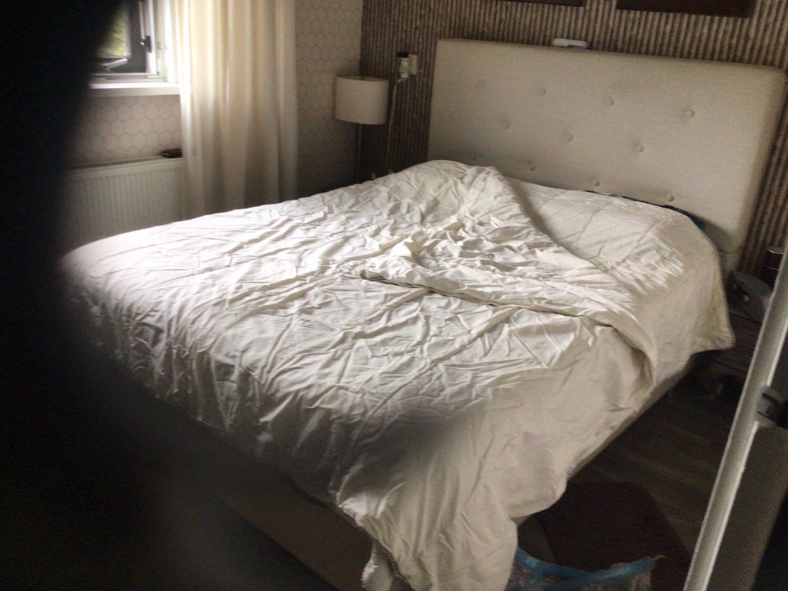 lits-jumeaux dekbed, Ophalen, Gebruikt, Beige, Tweepersoons