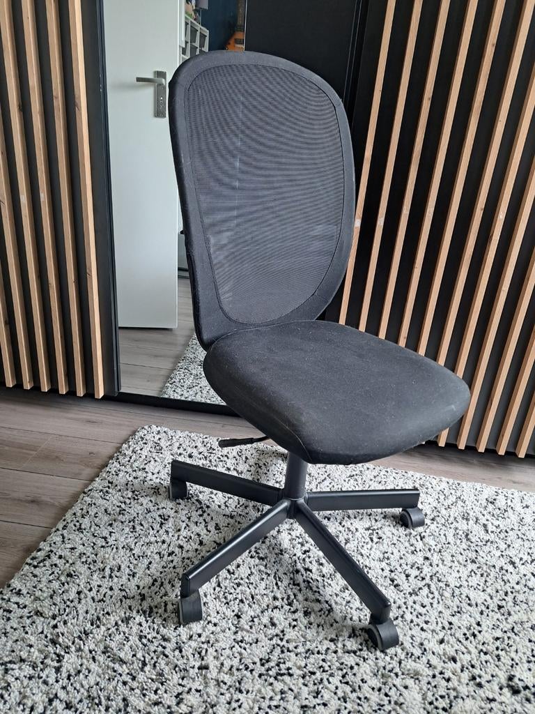 Zwarte Bureaustoel FLINTAN IKEA, Ophalen, Gebruikt, Zwart, Bureaustoel