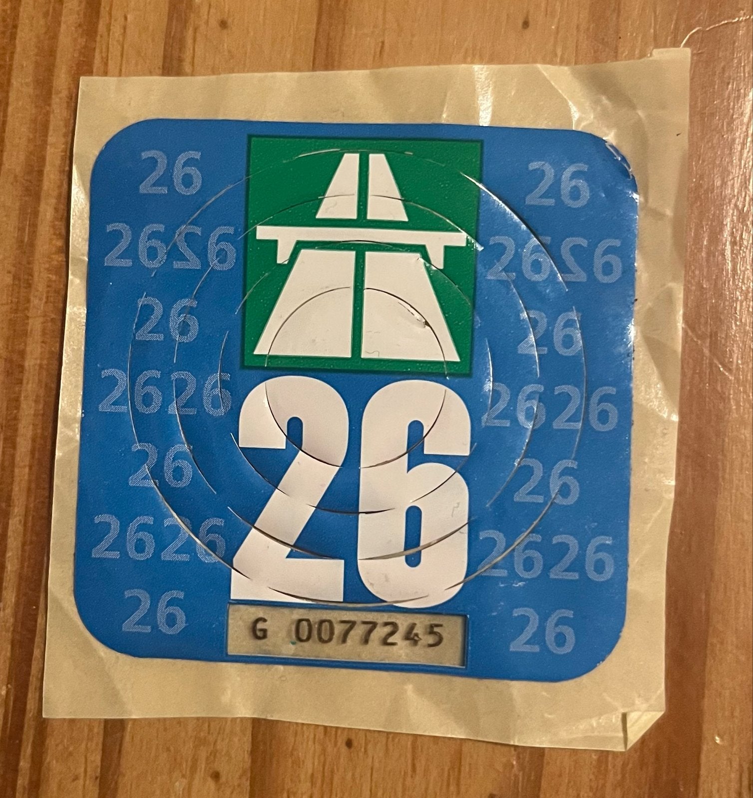 Vignet Zwitserland 2026, Ophalen of Verzenden, Gebruikt