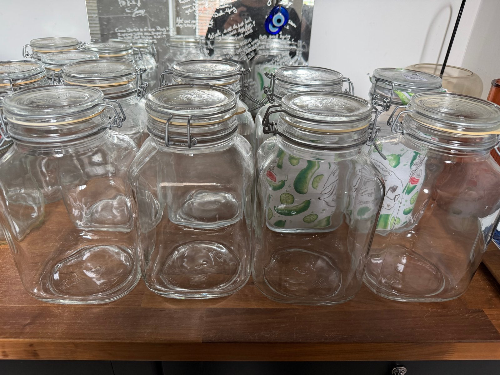 Grote Bormioli Rocco Fido Weckpotten - Made in Italy, Ophalen, Glas, Zo goed als nieuw, Voorraadpot