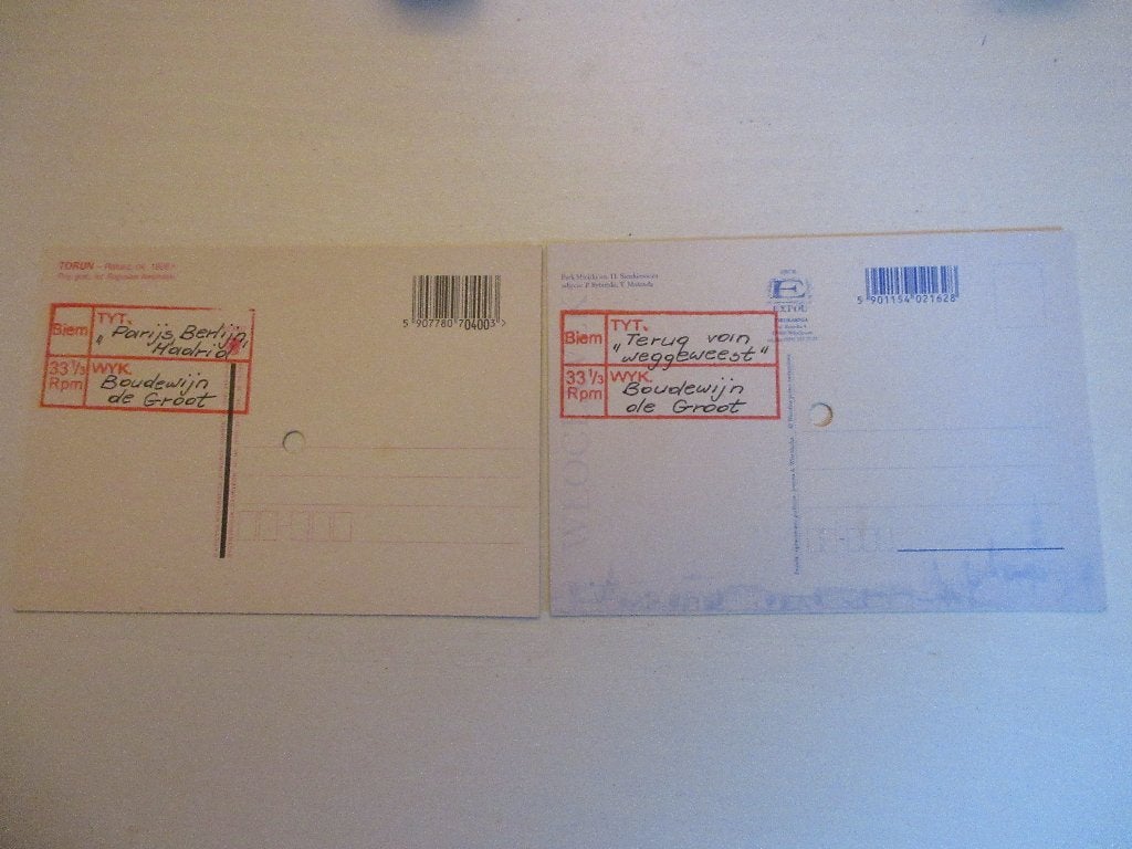 Boudewijn de Groot 2 Briefkaartsingles uit Polen, 7 inch, Ophalen of Verzenden, Nieuw in verpakking, Overige typen