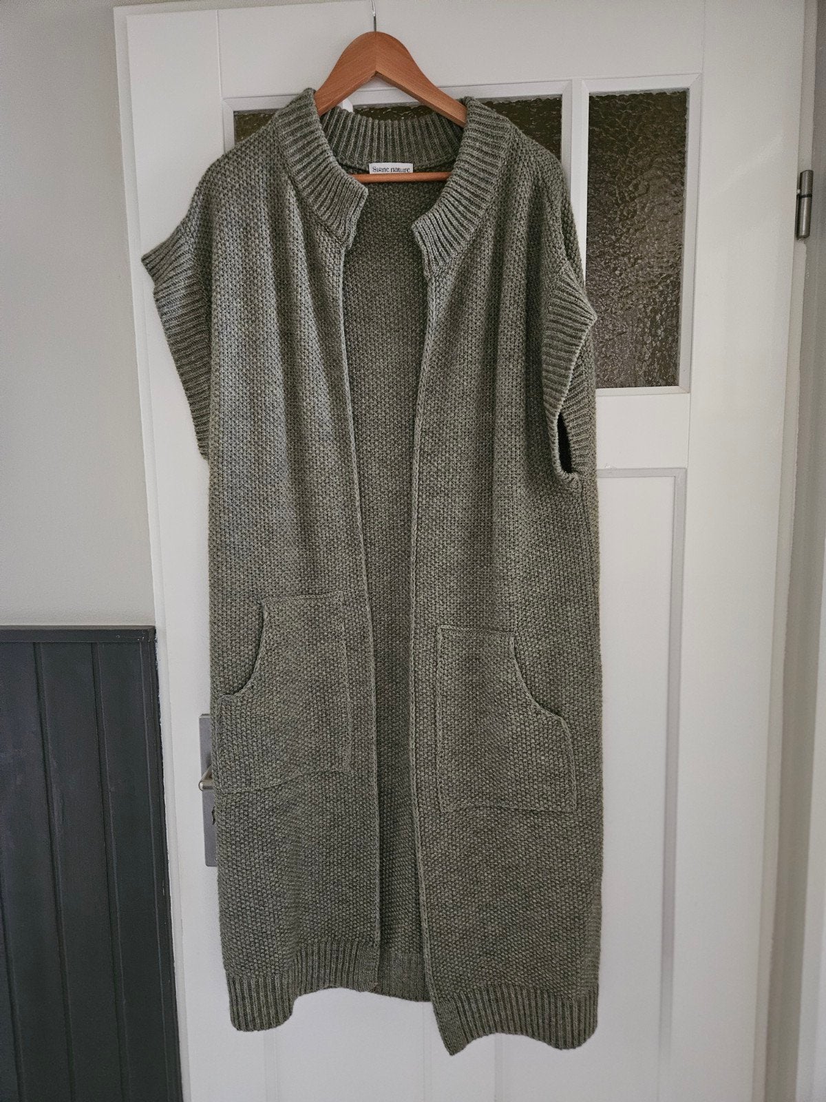 Lang groen mouwloos vest Signe Nature XL gerstekorrel, Signe Nature, Maat 46/48 (XL) of groter, Nieuw, Ophalen of Verzenden