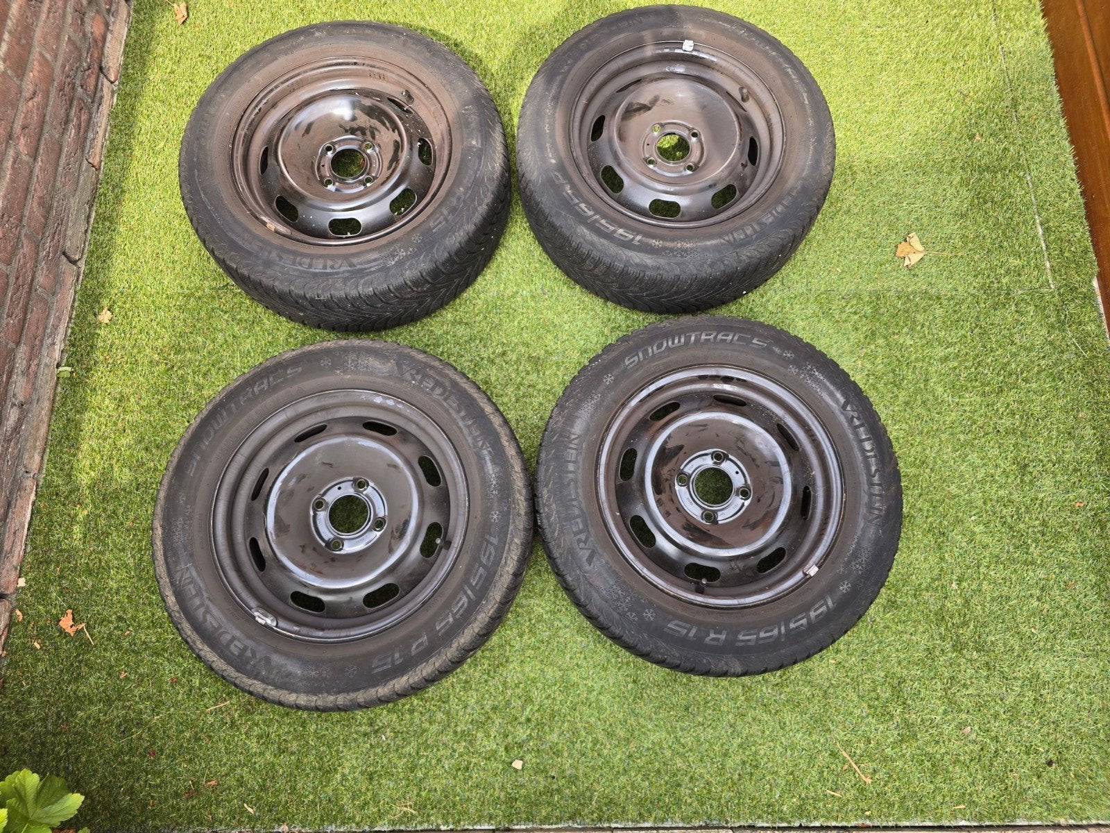 4x Winterbanden op stalen velgen 195/65 R15 91T – Vredestein, Ophalen of Verzenden, Nieuw, Opel