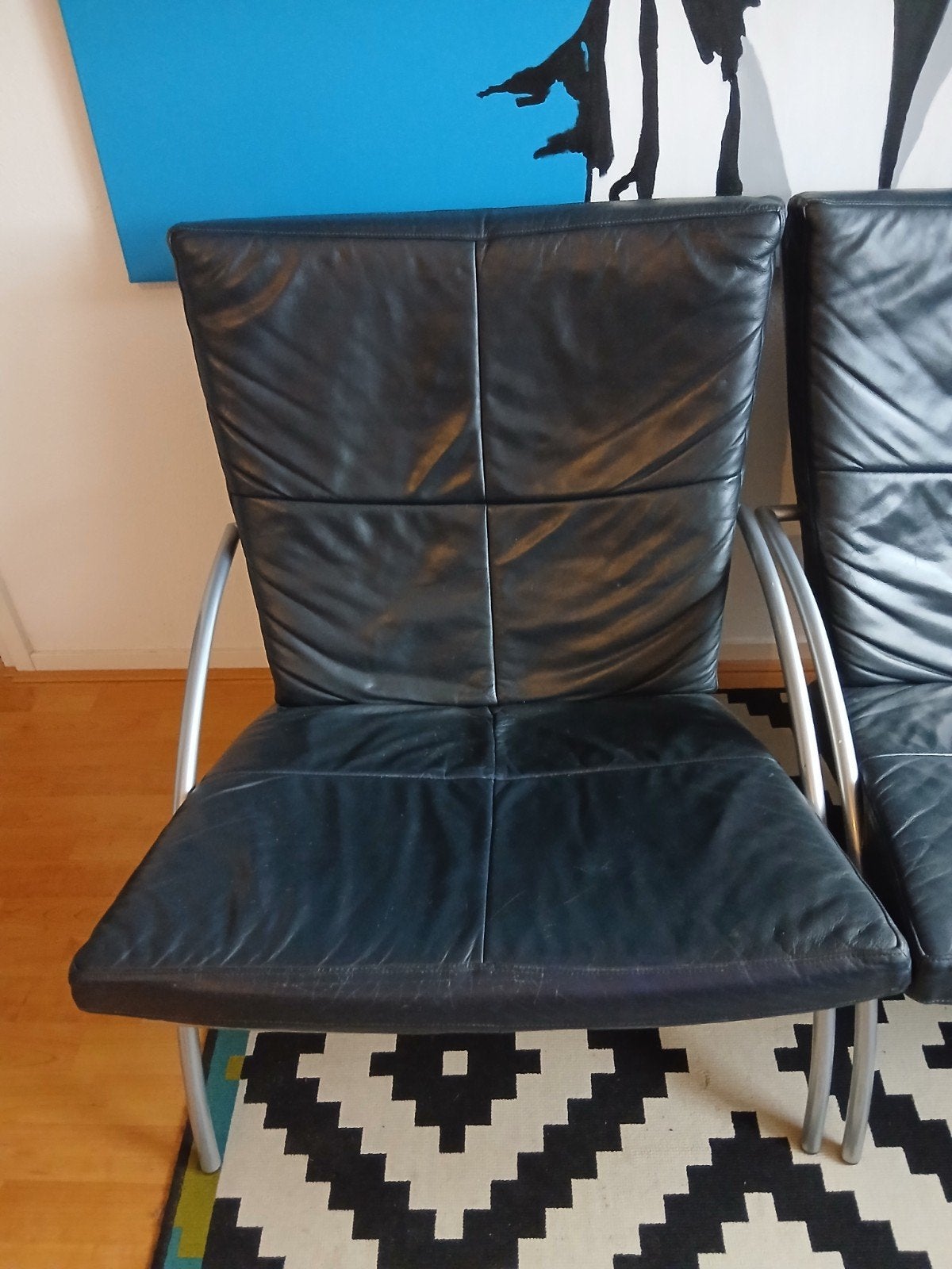 Harvink Design Stoelen - Metalen Frame, Leren Bekleding, Ophalen of Verzenden, Gebruikt, Leer, Modern Design