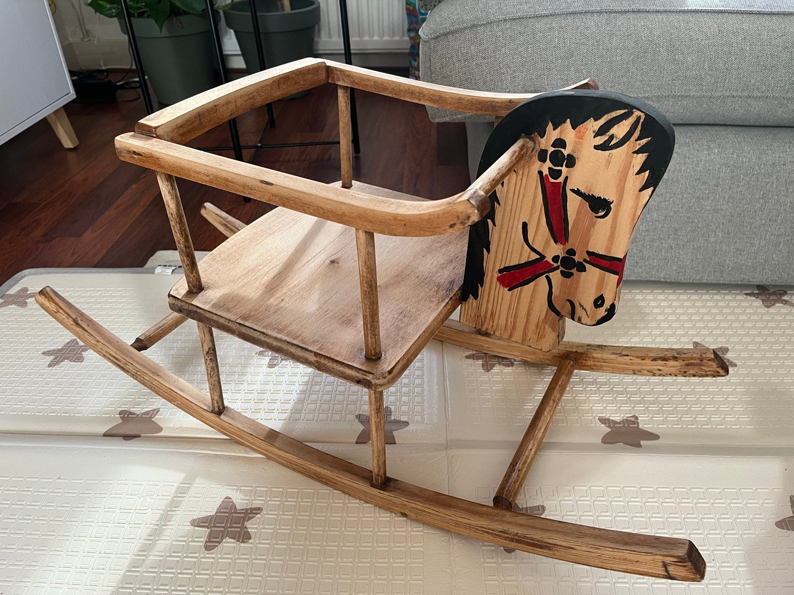 Houten Schommelpaardje voor Kinderen, Ophalen, Gebruikt, Jongen of Meisje