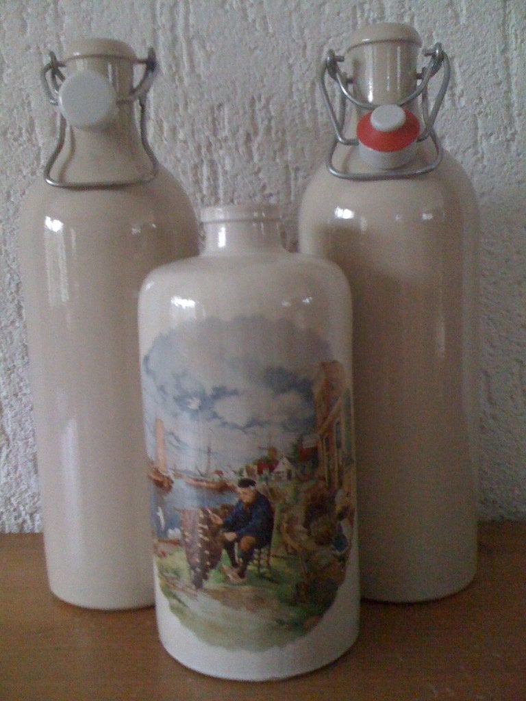 kruiken, Ophalen of Verzenden, Zo goed als nieuw, Grijs, Steen/keramiek