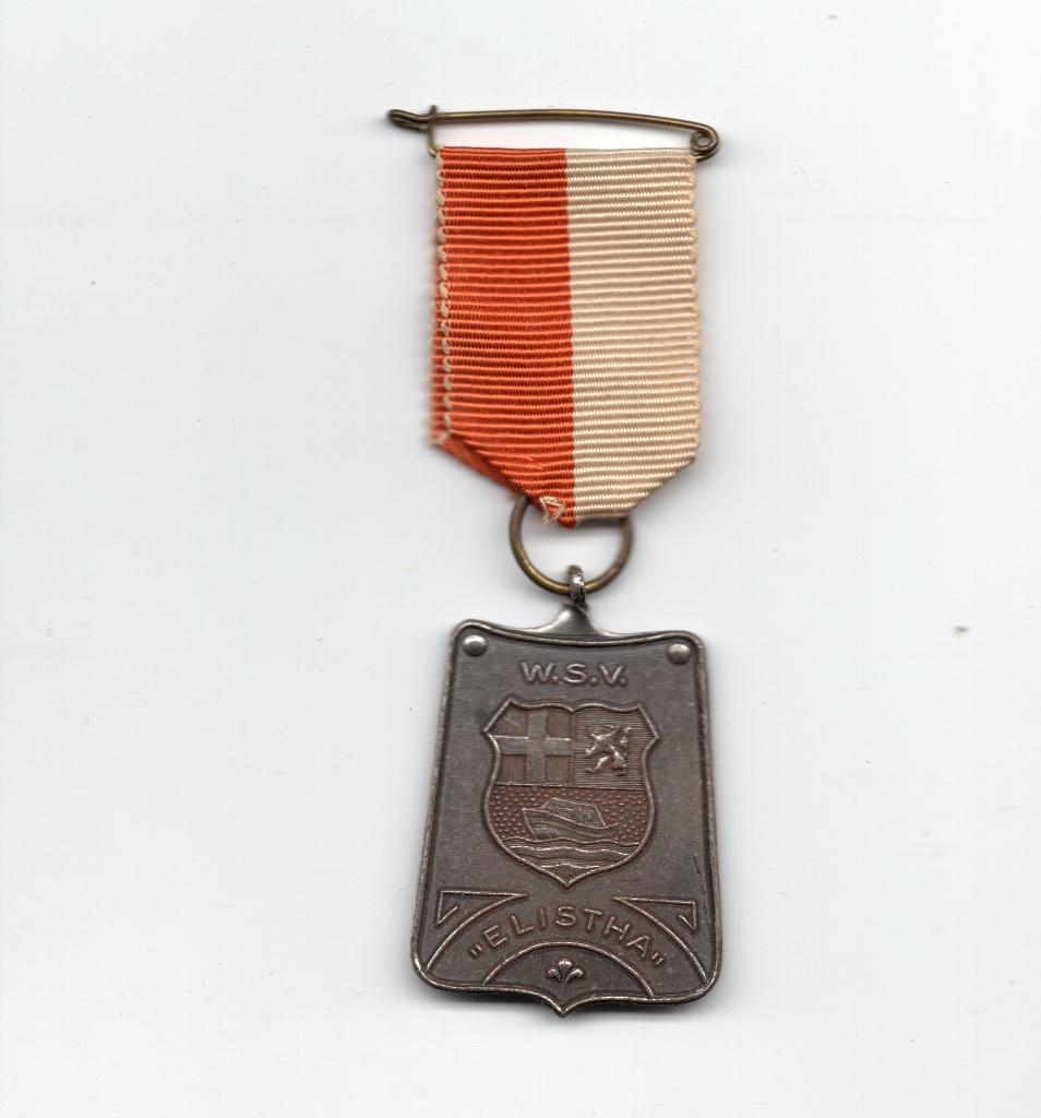 Medaille W.S.V. "ELISTHA" uit Elst met gemeente wapen, Ophalen of Verzenden, Overige materialen, Nederland