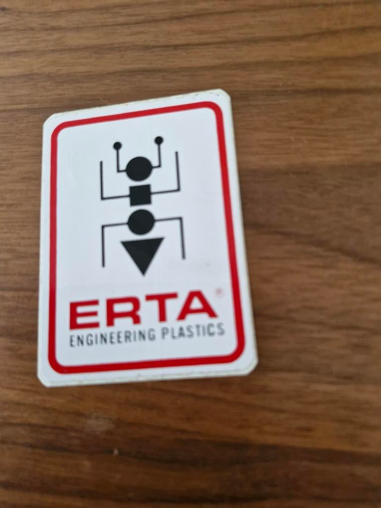7741 ERTA Engineering Plastics Sticker/Label, Ophalen of Verzenden, Gebruikt