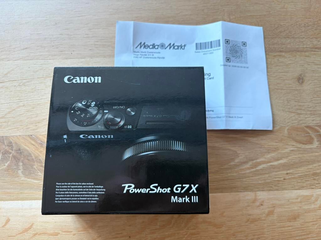Canon g7x mark 3 powershot - nieuw met factuur ✅, Audio, Tv en Foto, Fotocamera's Digitaal, Canon, Compact, Nieuw, 8 keer of meer