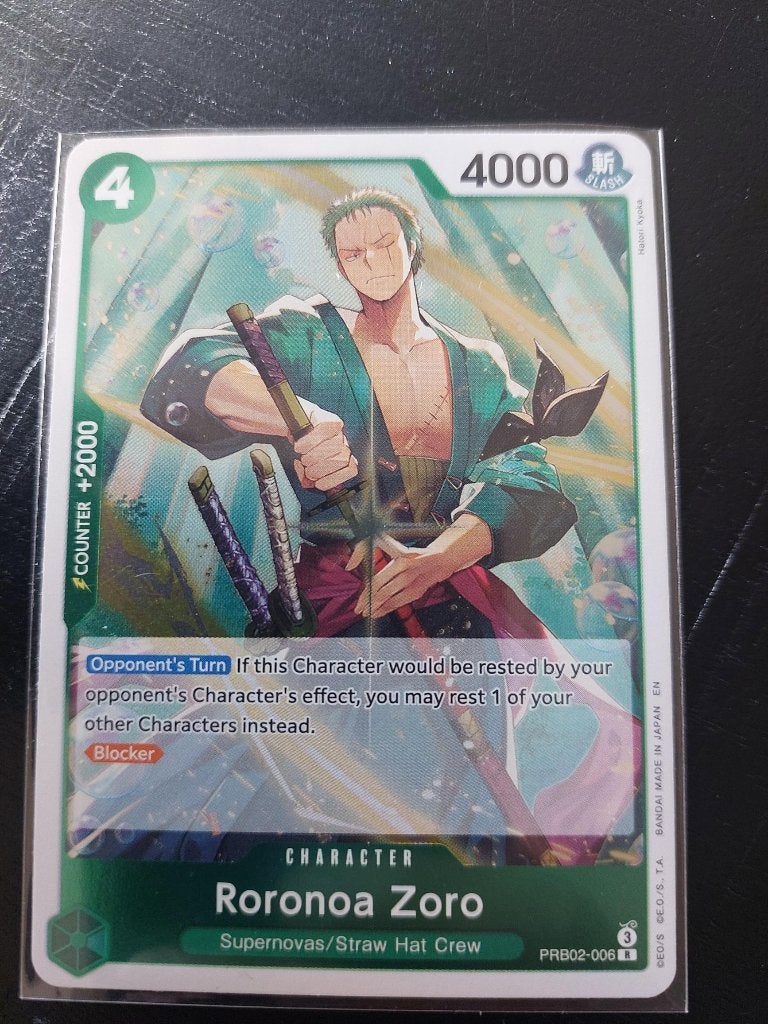One Piece Roronoa Zoro PRB02-006 / Foil, Ophalen of Verzenden, Nieuw, Foil