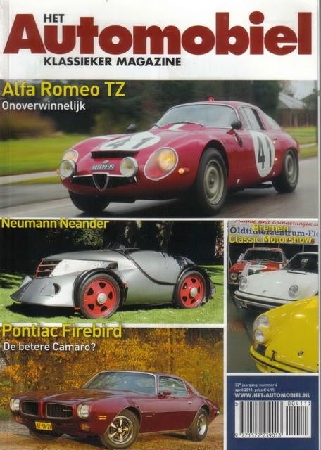 Automobiel 4 2011 : Pontiac Firebird - Alfa Romeo Giulia TZ, Ophalen of Verzenden, Gelezen, Algemeen