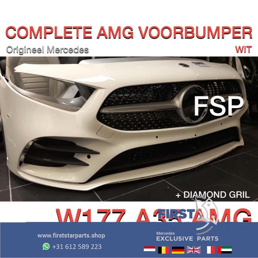 W177 A Klasse 2020 A35 AMG Voorbumper COMPLEET WIT ORIGINEEL, Gebruikt, -, Voor, Ophalen of Verzenden