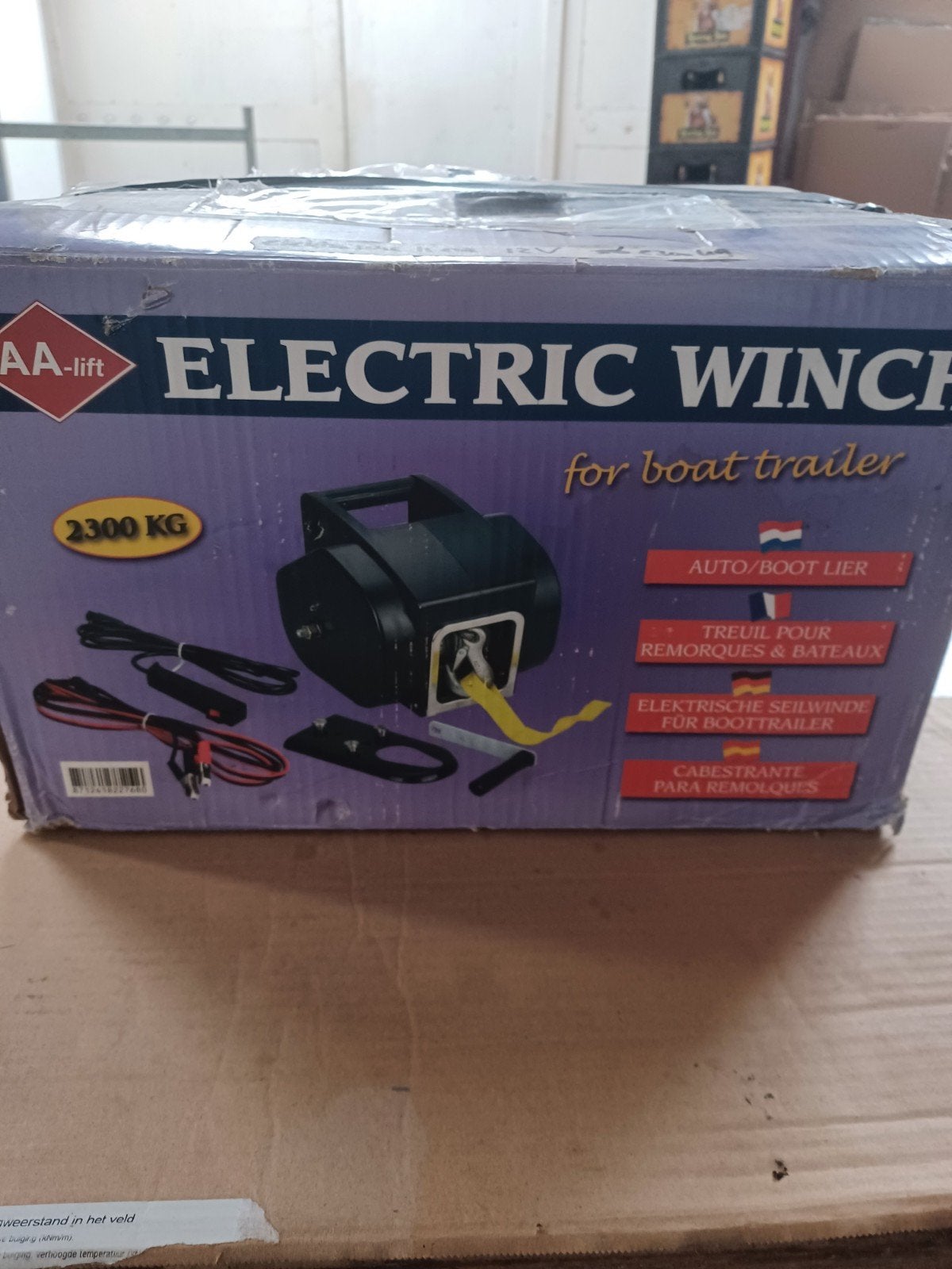 # Auto/Boot kabel lier 12 Volt 2300 kg #, Ophalen, Nieuw