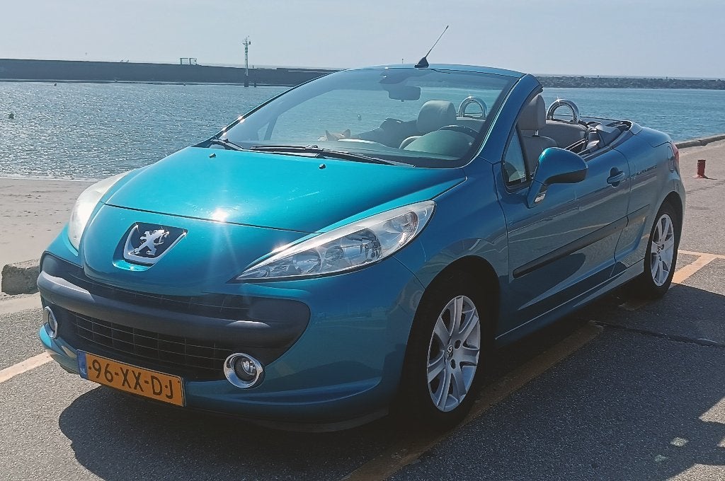 Peugeot 207 1.6 16V CC 88KW 2007 Blauw, Voorwielaandrijving, 15 km/l, Beige, 4 cilinders