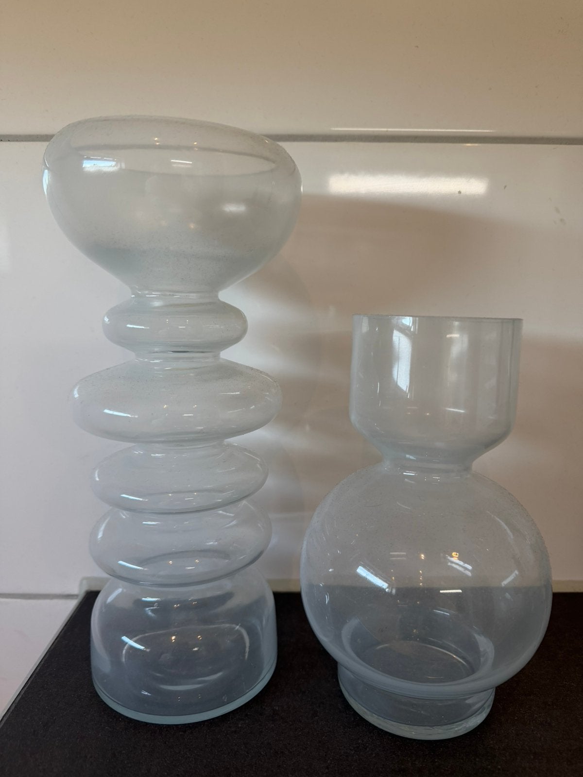 Glazen vaasjes, Huis en Inrichting, Woonaccessoires | Vazen, Ophalen, Overige kleuren, Minder dan 50 cm, Glas