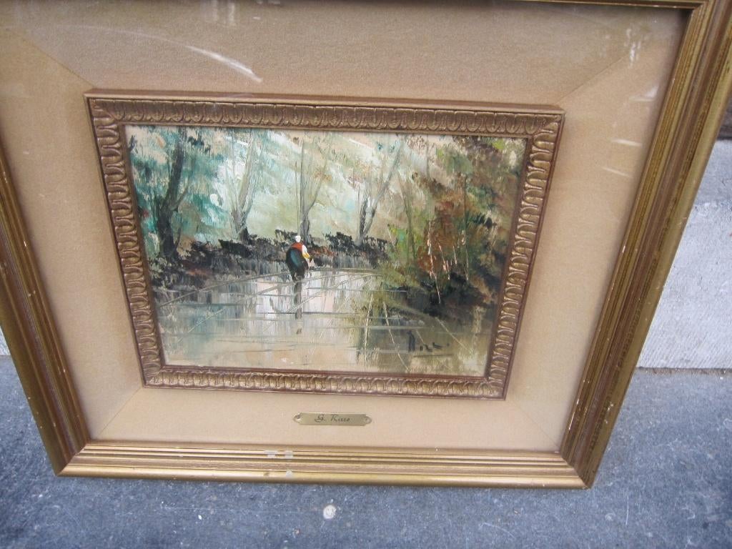G.RIZZO, Abstract ,Express, Olieverf met Naamplaatje, Ophalen of Verzenden