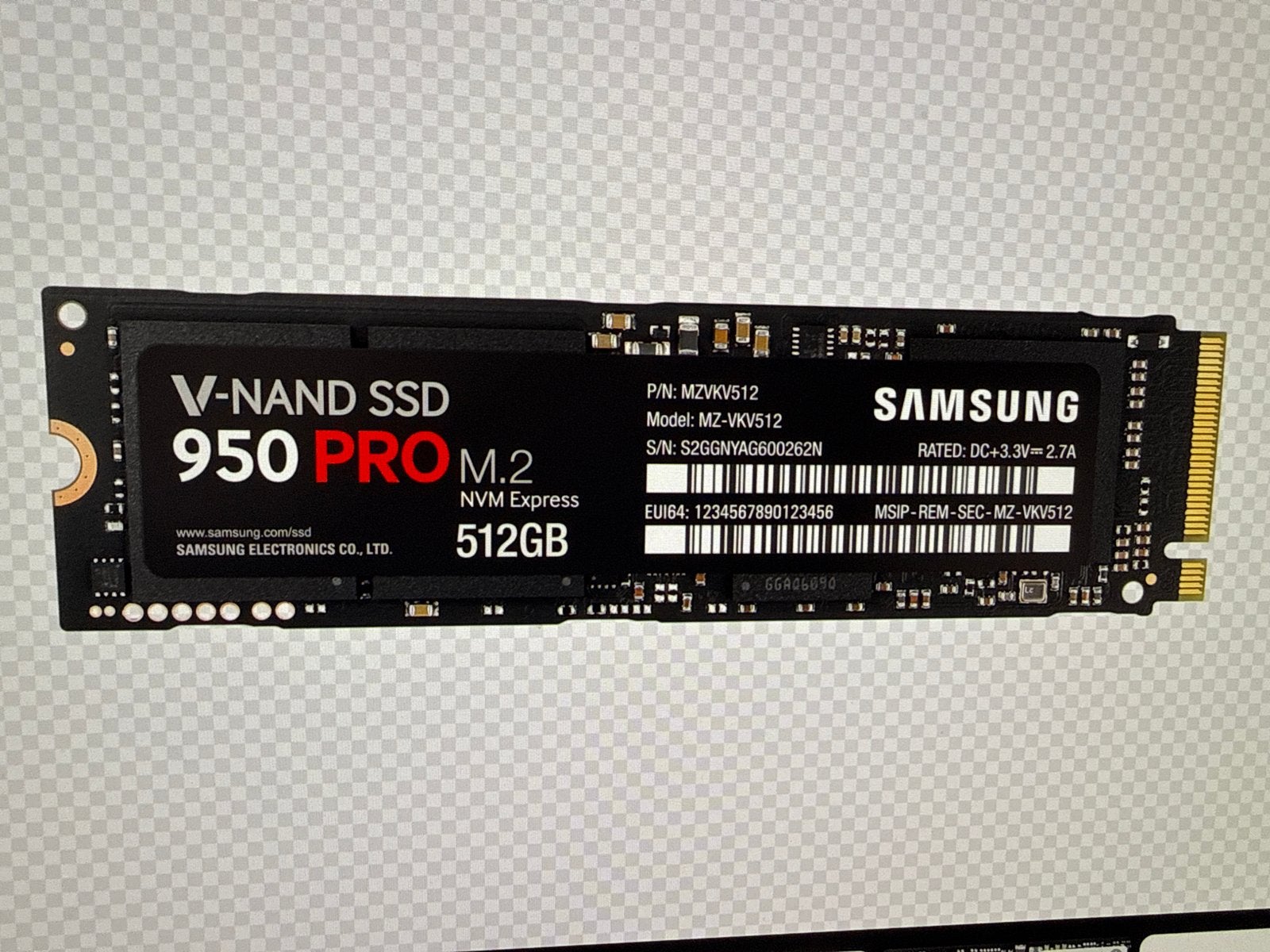 Samsung 950 PRO M.2 NVMe SSD 512GB, Computers en Software, Intern, Server, SSD, Ophalen of Verzenden
