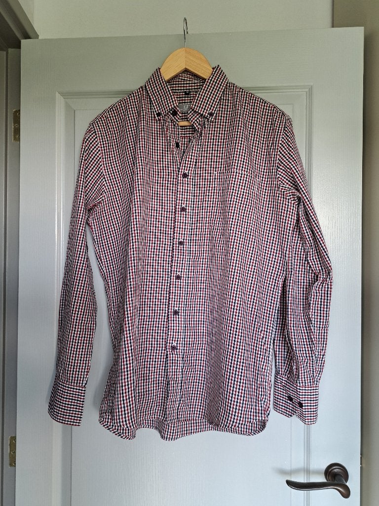 LIV Essentials geruit overhemd, maat M., Kleding | Heren, Overhemden, Meerkleurig, Halswijdte 39/40 (M), Ophalen of Verzenden