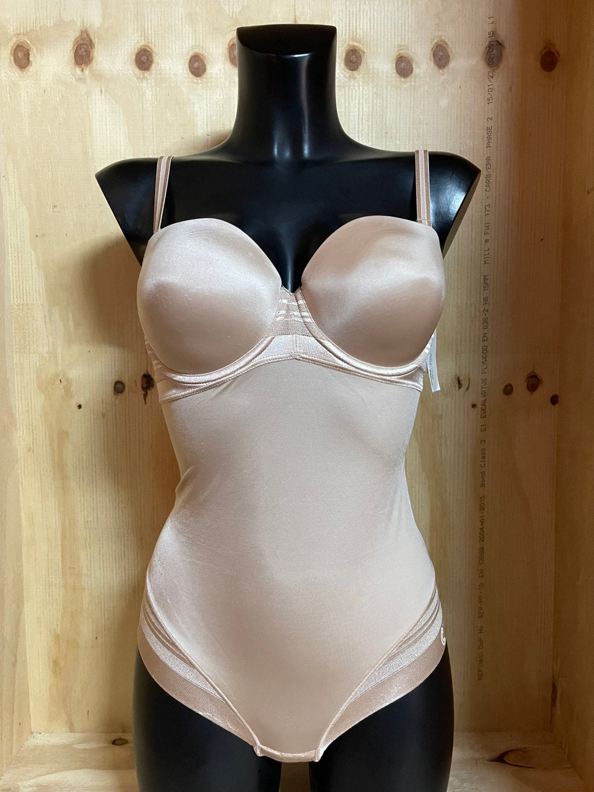 Chantelle string body maat 80c kan strapless 3617, Verzenden, Beige, Body of Korset