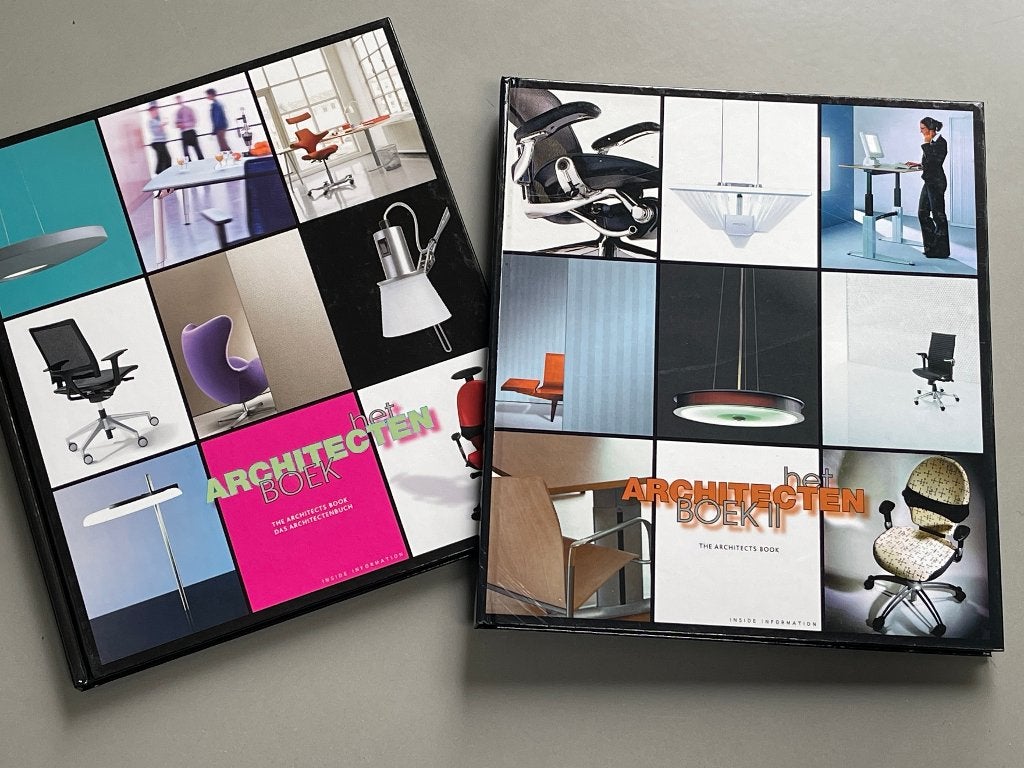 Het Architectenboek deel 1 & deel 2 designmeubelen / stoelen, Ophalen of Verzenden, Zo goed als nieuw, Eén