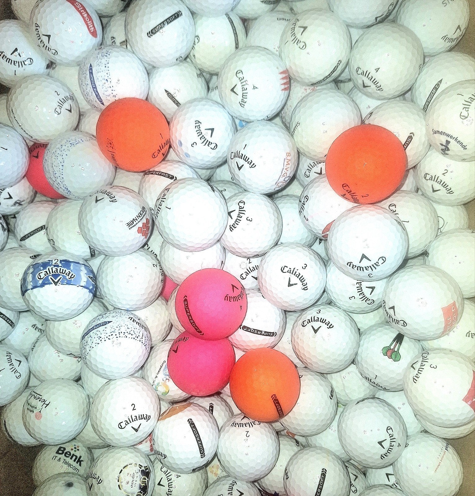 50 Callaway Supersoft AAAA golfballen, Sport en Fitness, Golf, Ophalen of Verzenden, Zo goed als nieuw, Bal(len), Callaway