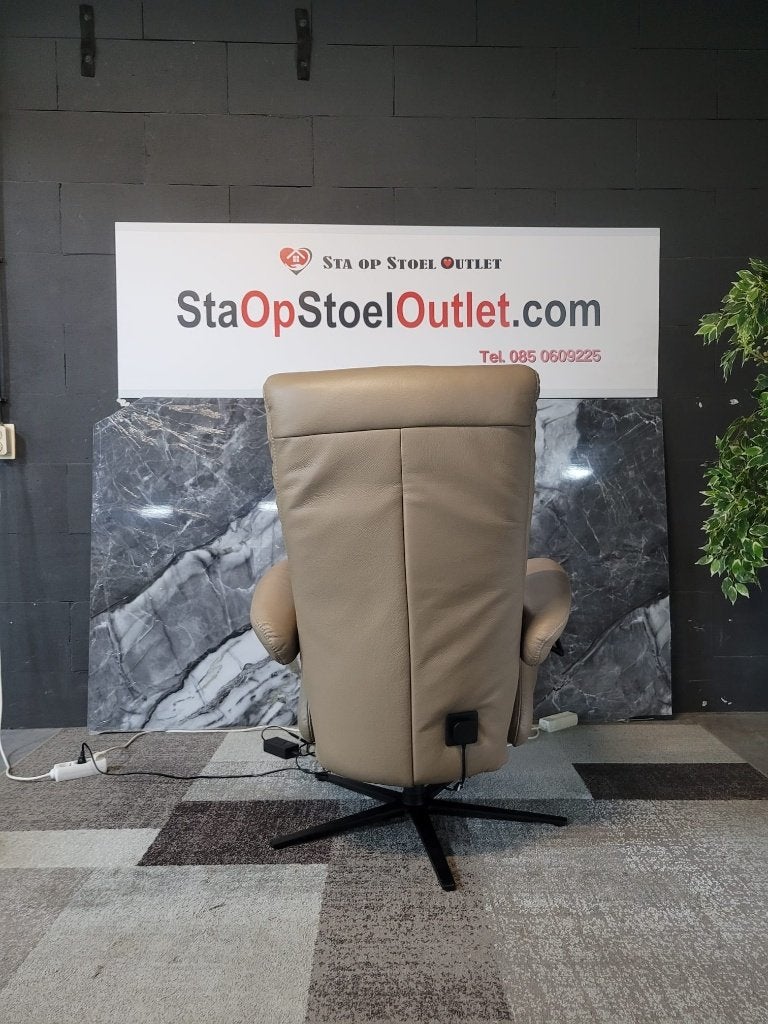 Staopstoel Meubelzorg Leder Large-model Taupe, Minder dan 75 cm, Leer, Ophalen of Verzenden, Zo goed als nieuw