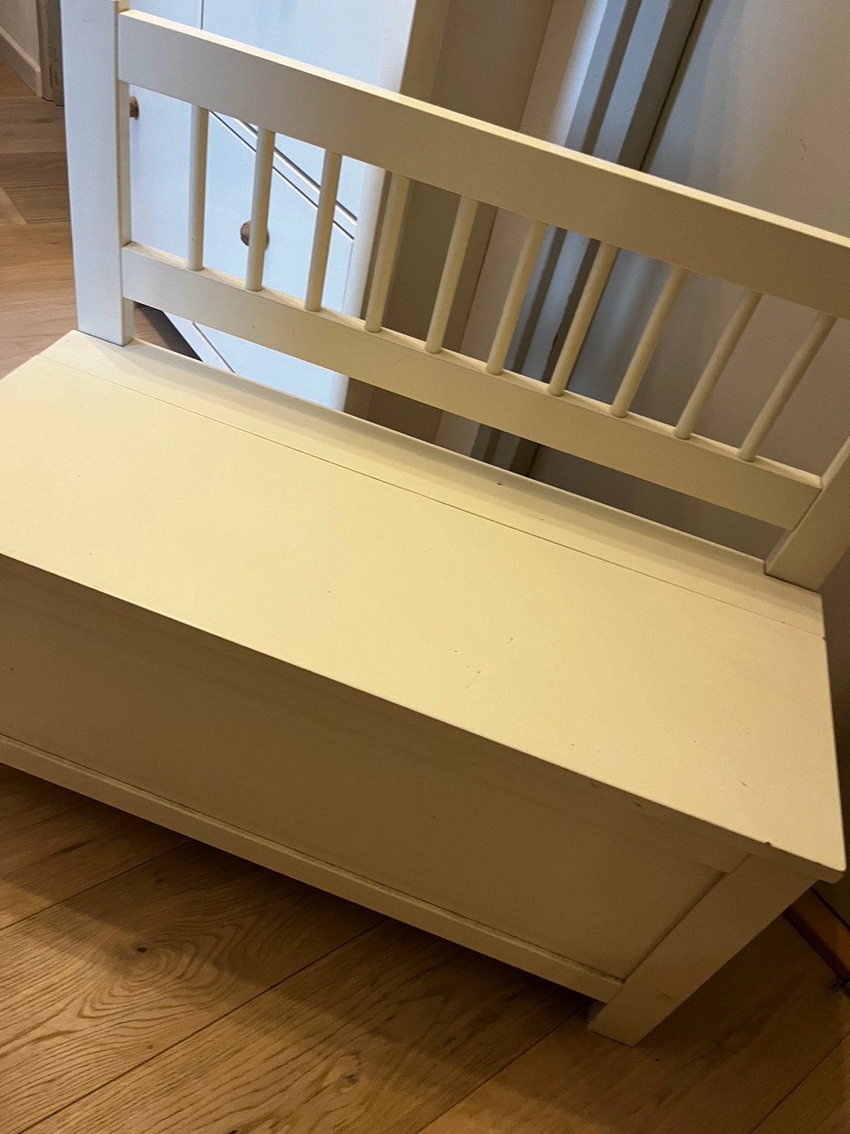 IKEA witte bankje met opslag 85 x 35 cm, Ophalen, Gebruikt, Overige typen