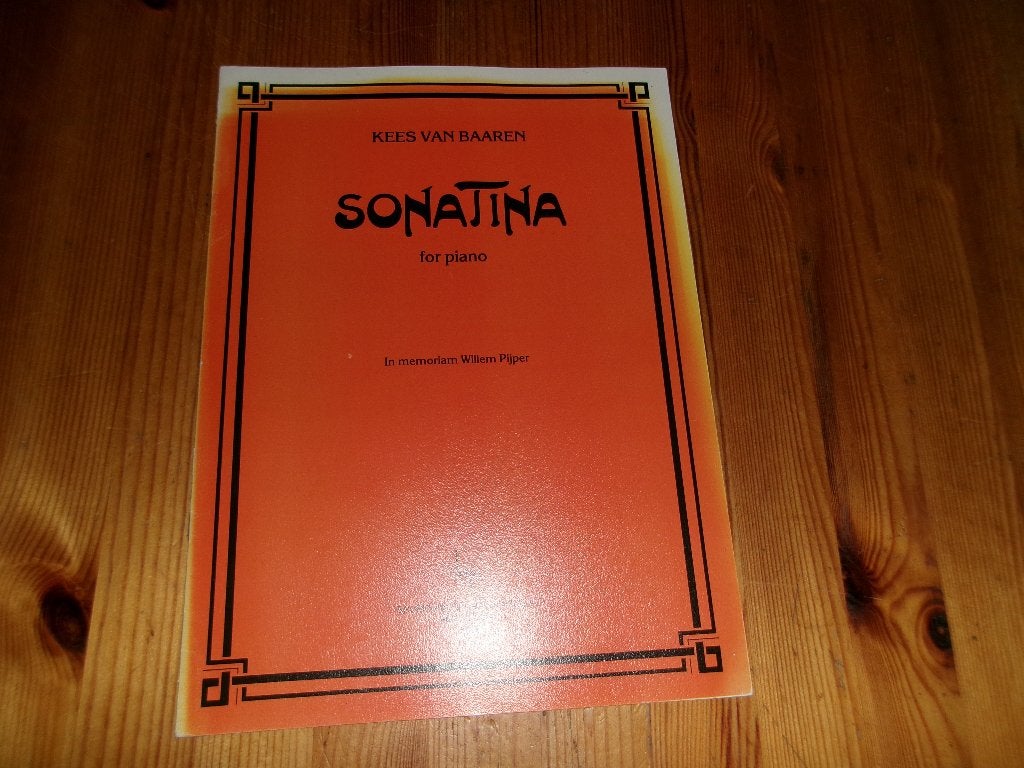 Kees van baaren - sonatina im memoriam willem pijper, Klassiek, Ophalen of Verzenden, Zo goed als nieuw, Artiest of Componist