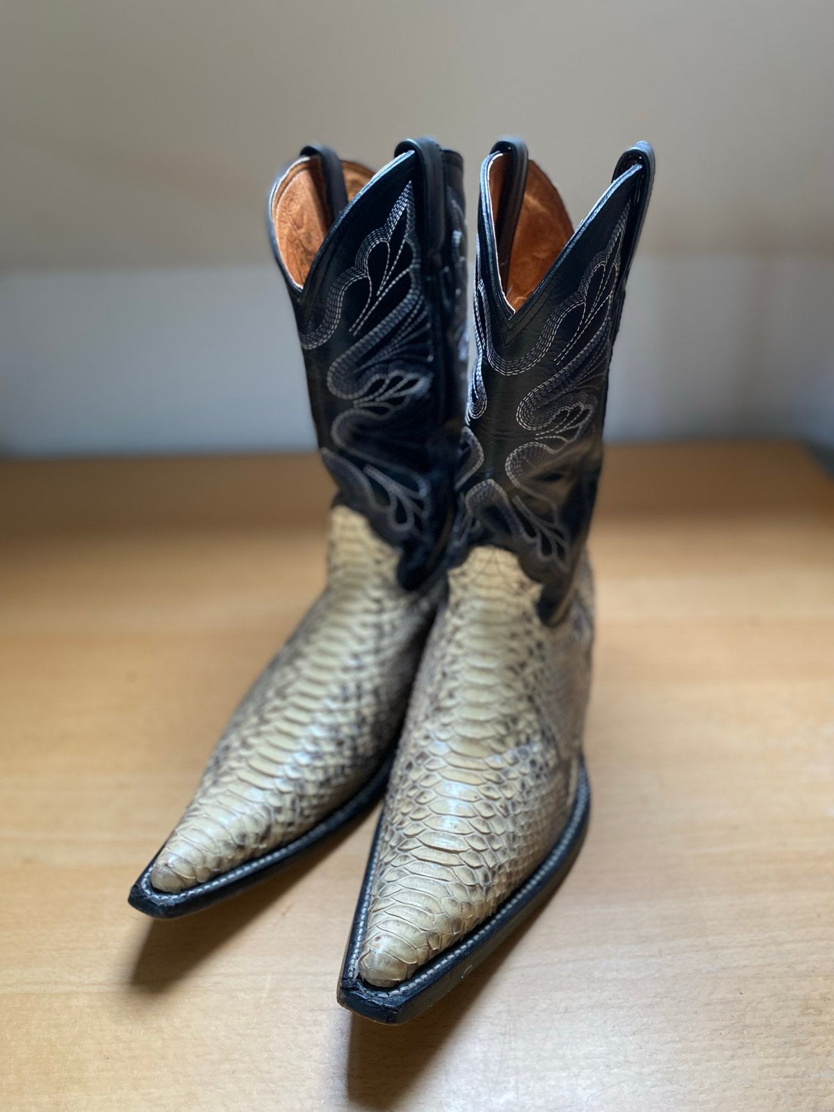 Mexicaanse cowboy laarzen El Patron python leer, Overige kleuren, Boots, Ophalen of Verzenden, Zo goed als nieuw