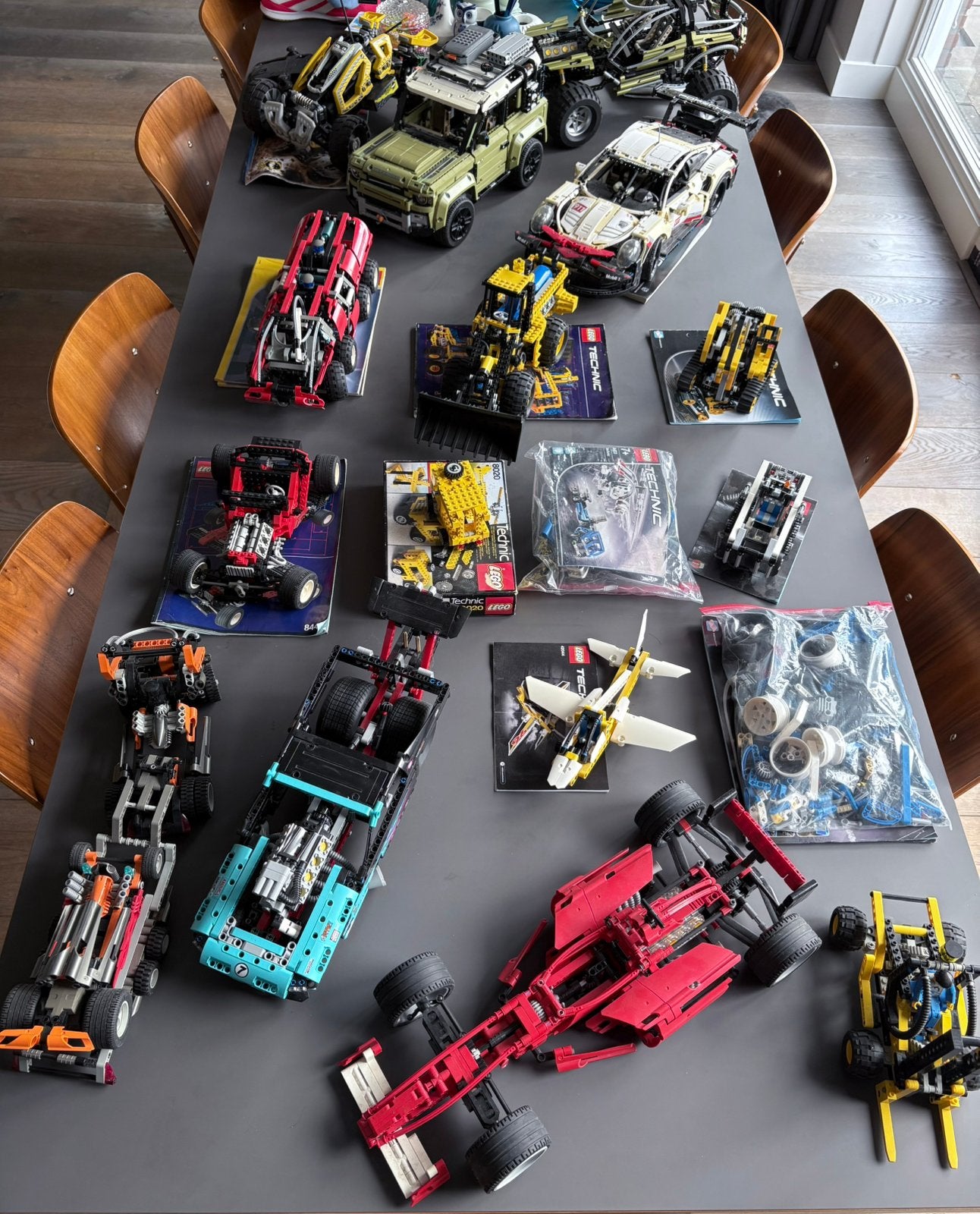 Leho technic, grote partij gebouwde sets, Ophalen, Gebruikt, Lego, Compleet