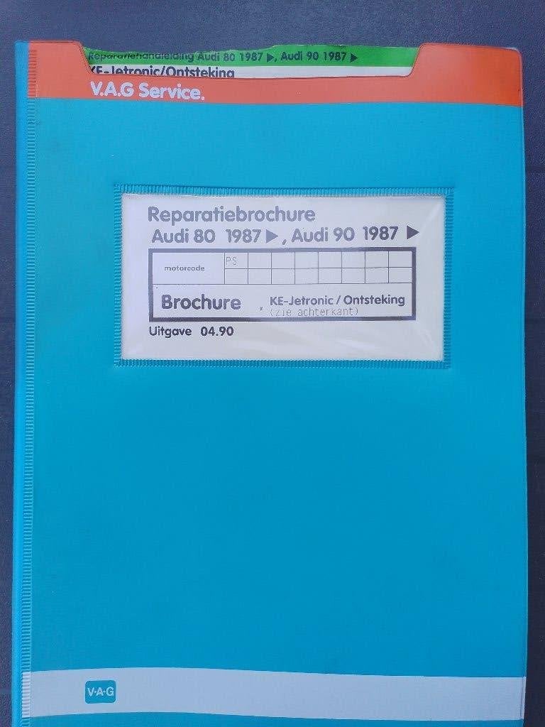 Audi  90  dealer werkplaatsboek KE-Jetronic  inspuiting PS, Ophalen of Verzenden, Gelezen, Audi