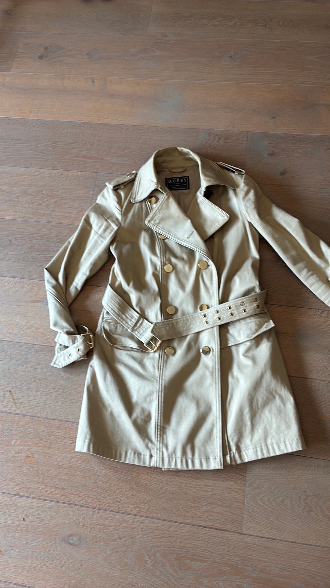 GUESS trenchcoat, Ophalen of Verzenden, Zo goed als nieuw, Beige