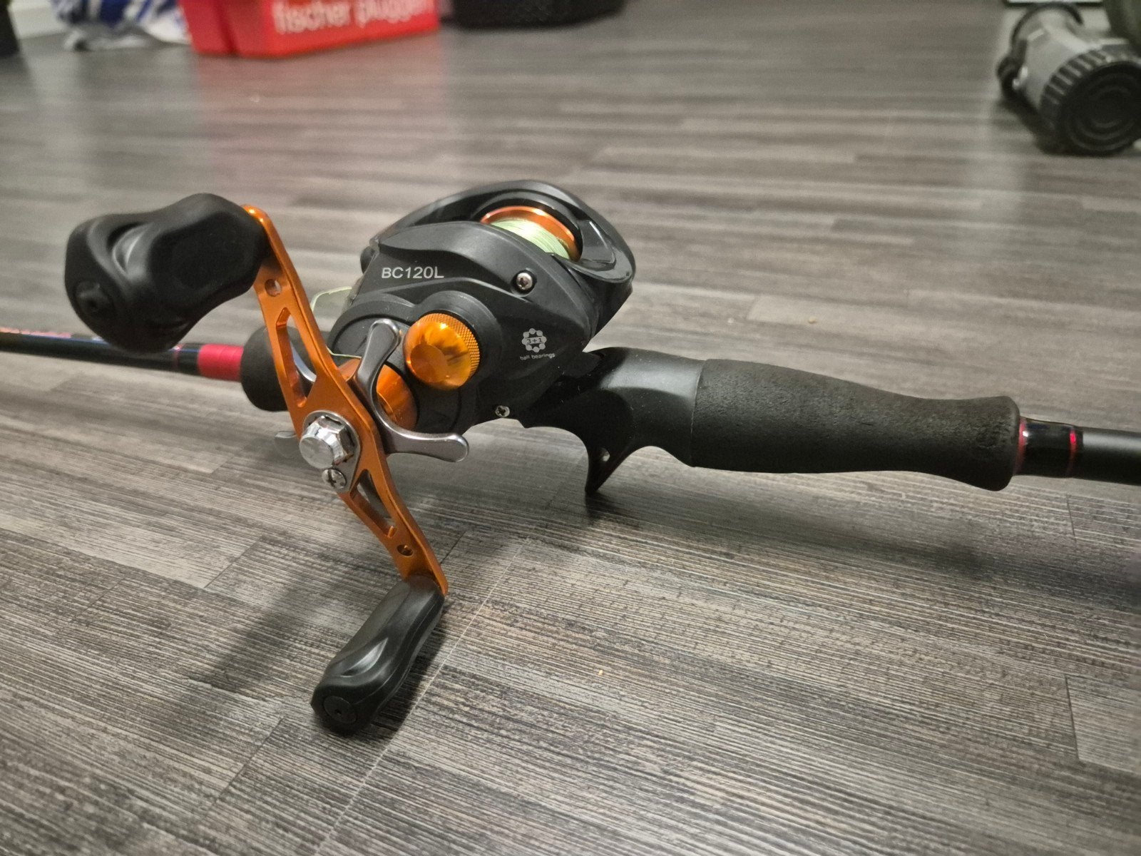 Hengelset: DAM Effzett Upstyler Cast met Kuro BC120L reel, Ophalen, Nieuw, Werphengel