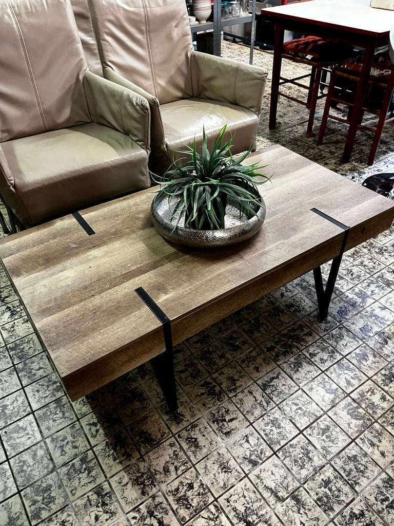 Salontafel hout, Ophalen, Gebruikt, 50 tot 100 cm, 100 tot 150 cm