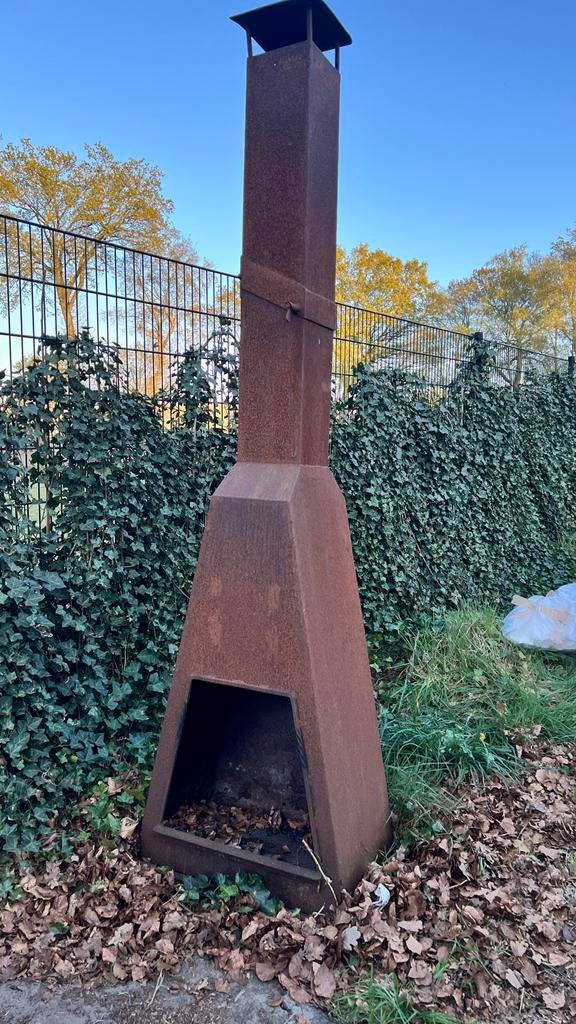 Robuuste Buitenhaard van Cortenstaal - Sfeervol en Duurzaam, Tuin en Terras, Ophalen, Gebruikt