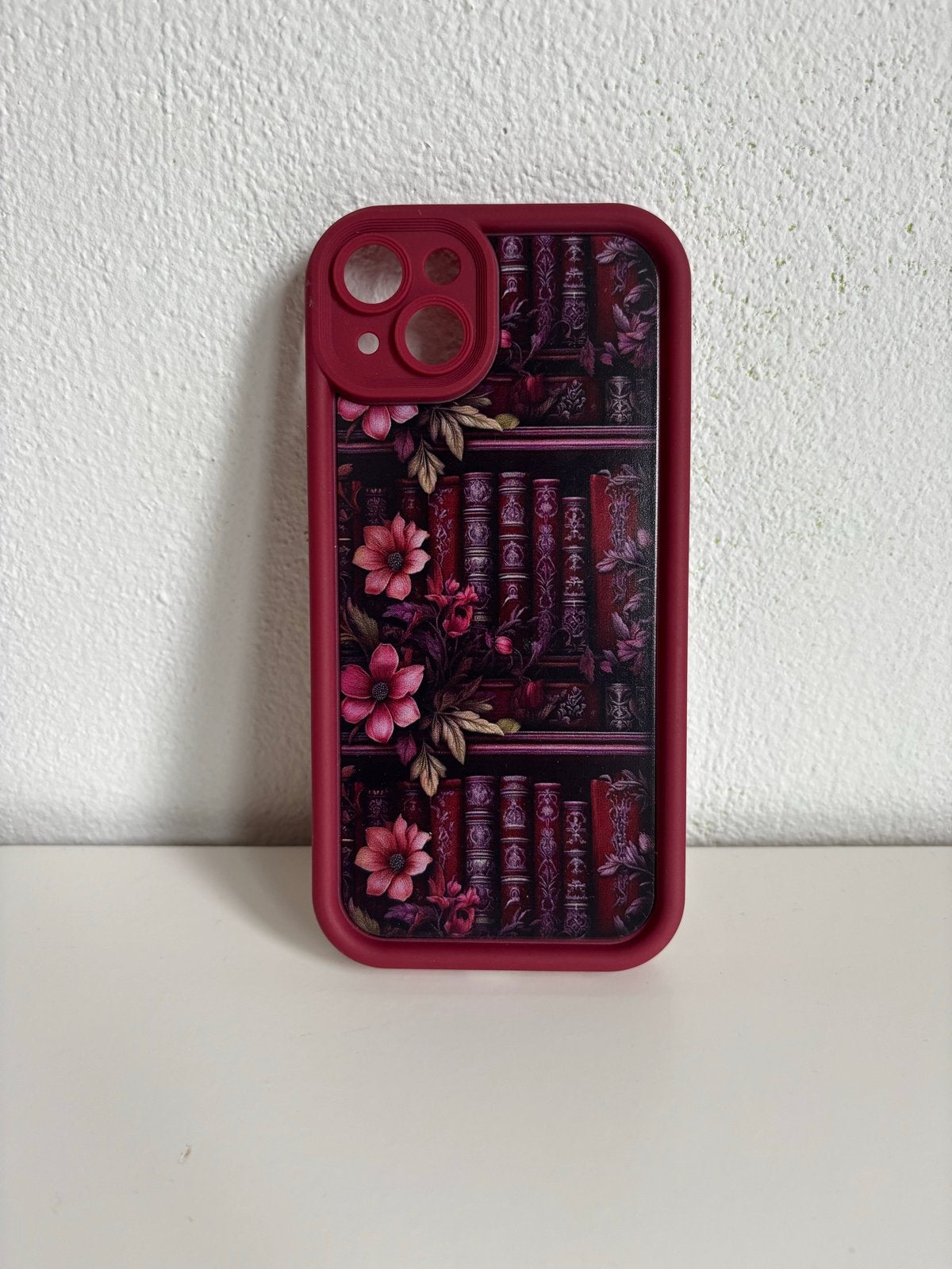Telefoonhoesje voor iPhone 15 Plus - Boekenplank Design, Telecommunicatie, Kunststof, Krasbestendig, Overige merken, Nieuw