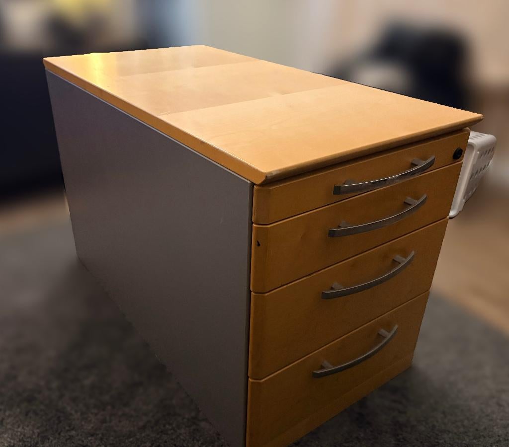 Archiefkast hout/metaal/stevig 4 lades, Gebruikt, Meerdere deuren, 50 tot 100 cm, Minder dan 100 cm